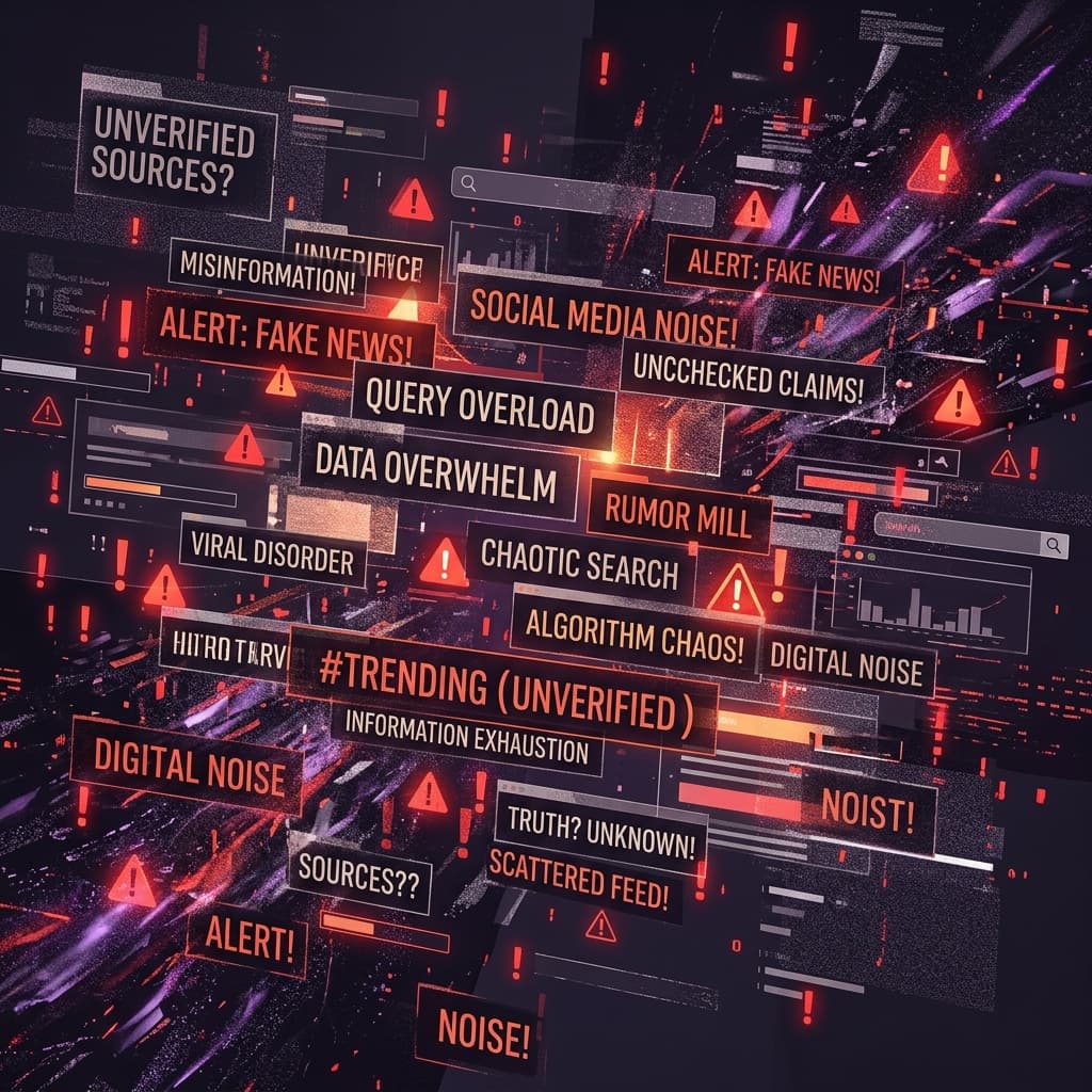 Visual representation of digital noise and information overload
